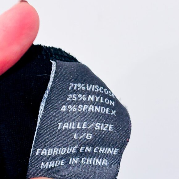 SUZY SHIER Black Textured Velvet Diamond Skinny Pants | Large * - Picture 4 of 8